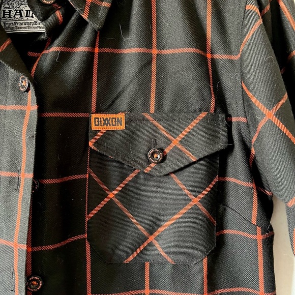 DIXXON Hallow Womens Medium Flannel Black/orange - Picture 2 of 3